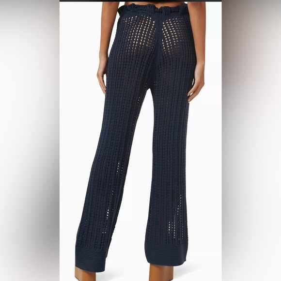 NWT Savannah Morrow Oak Organic Knitted Cotton Pant in Indigo Blue Size XXS - Picture 2 of 14